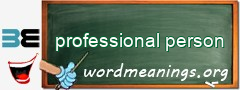 WordMeaning blackboard for professional person